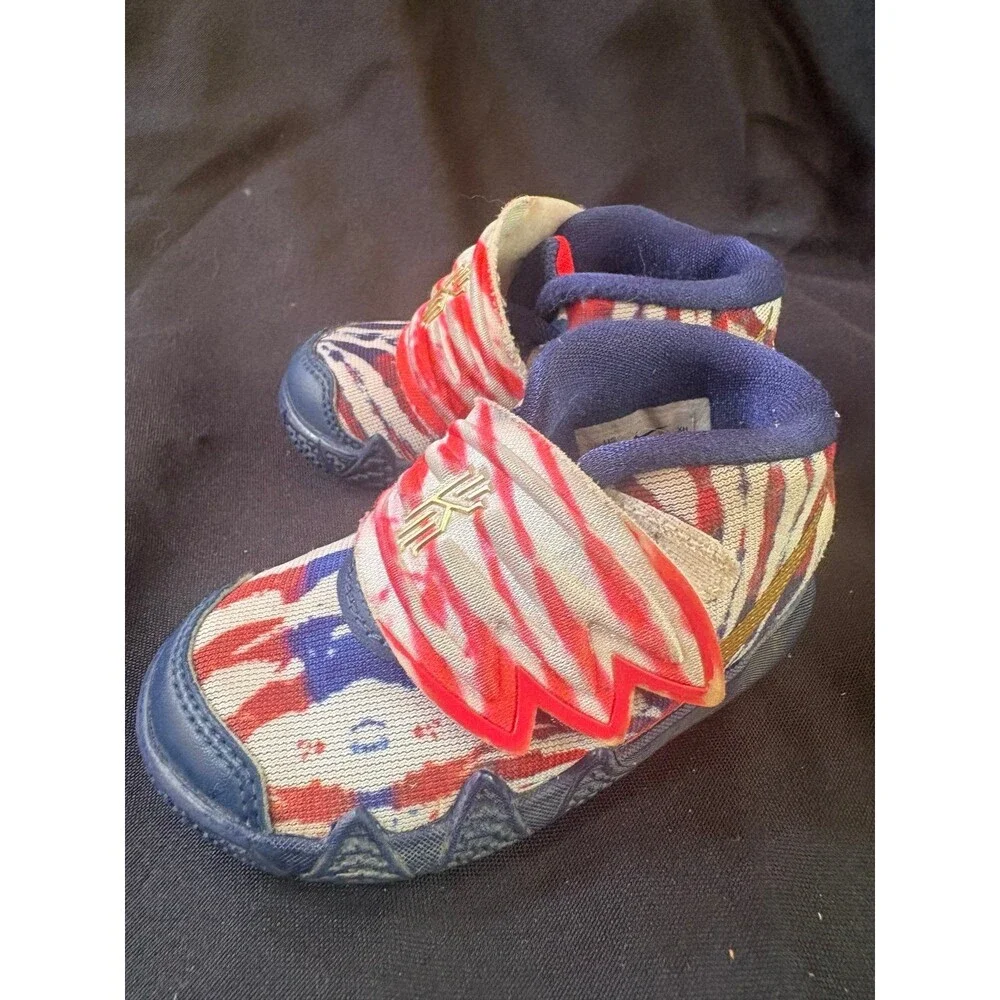 Nike Kybrid S2 toddler size 5 c Sneakers Tie-Dye USA red white and blue